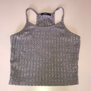 shein gray crop tank top